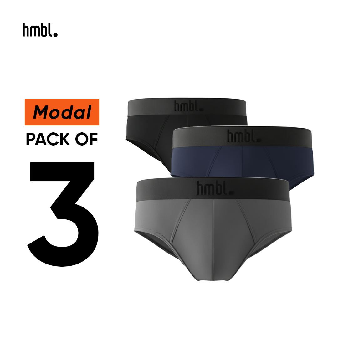 (PACK OF 3) hmbl Men Modal Brief