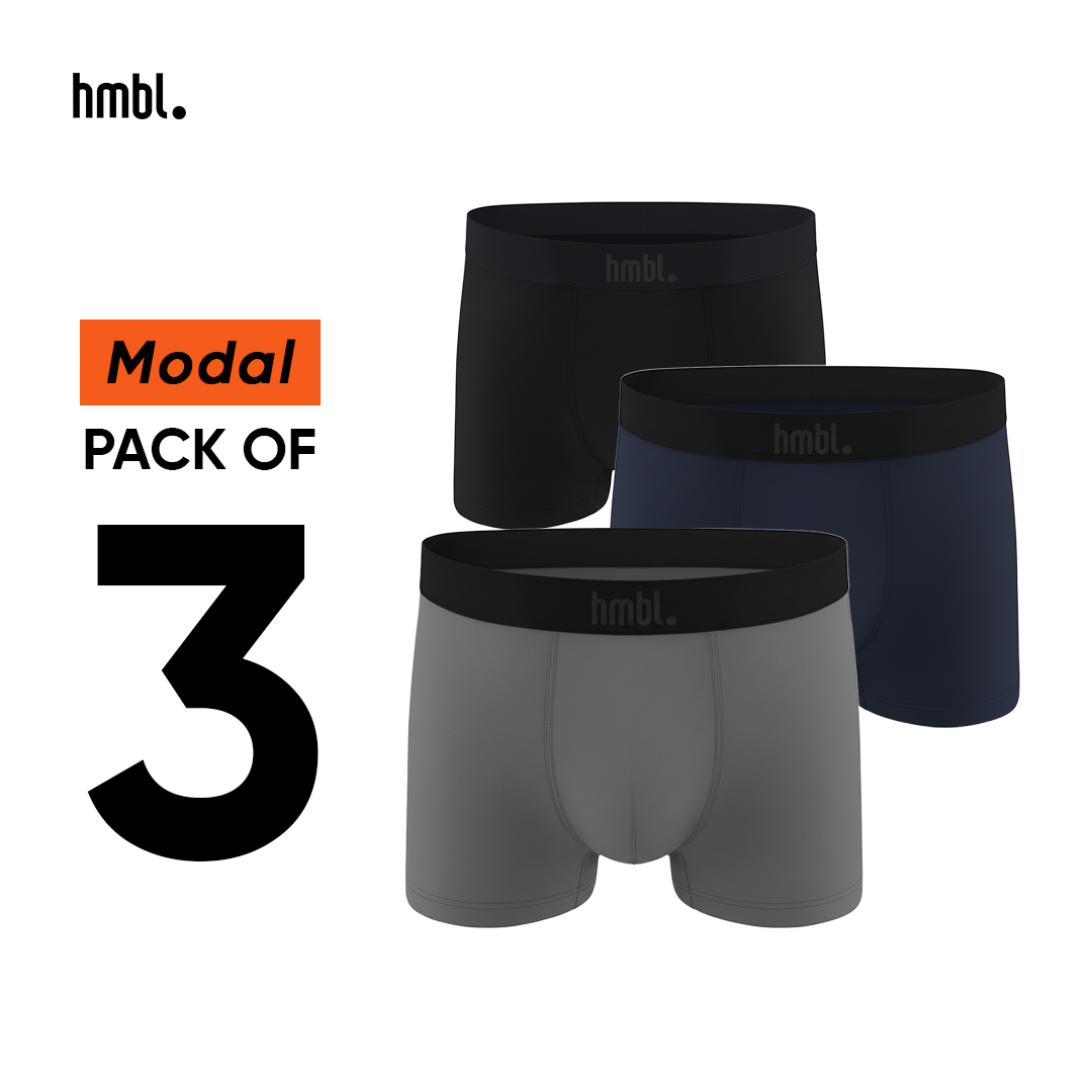 (PACK OF 3) hmbl Men Modal Boxer Brief