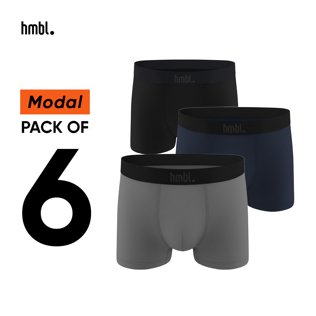 (PACK OF 6) hmbl Men Modal Boxer Brief