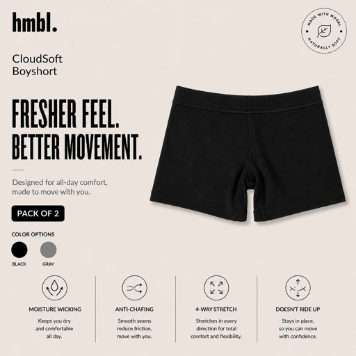 (PACK OF 2) hmbl Woman Modal Boyshort