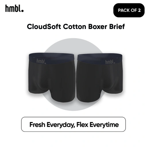 Image of (PACK OF 2) hmbl Men Cotton Boxer Brief