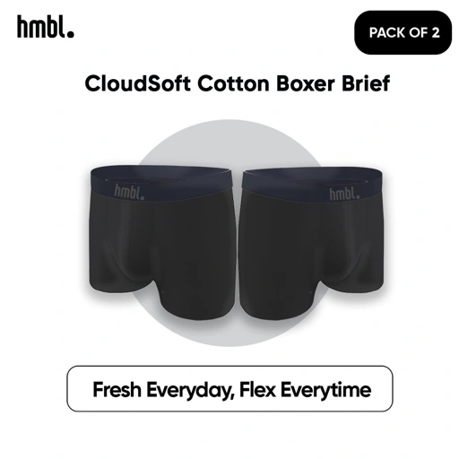 Image of (PACK OF 2) hmbl Men CloudSoft Cotton Boxer Brief