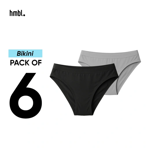 Image of hmbl Woman's Puresoft Modal Bikini 6 PCS, Celana Dalam Wanita (S-XL)