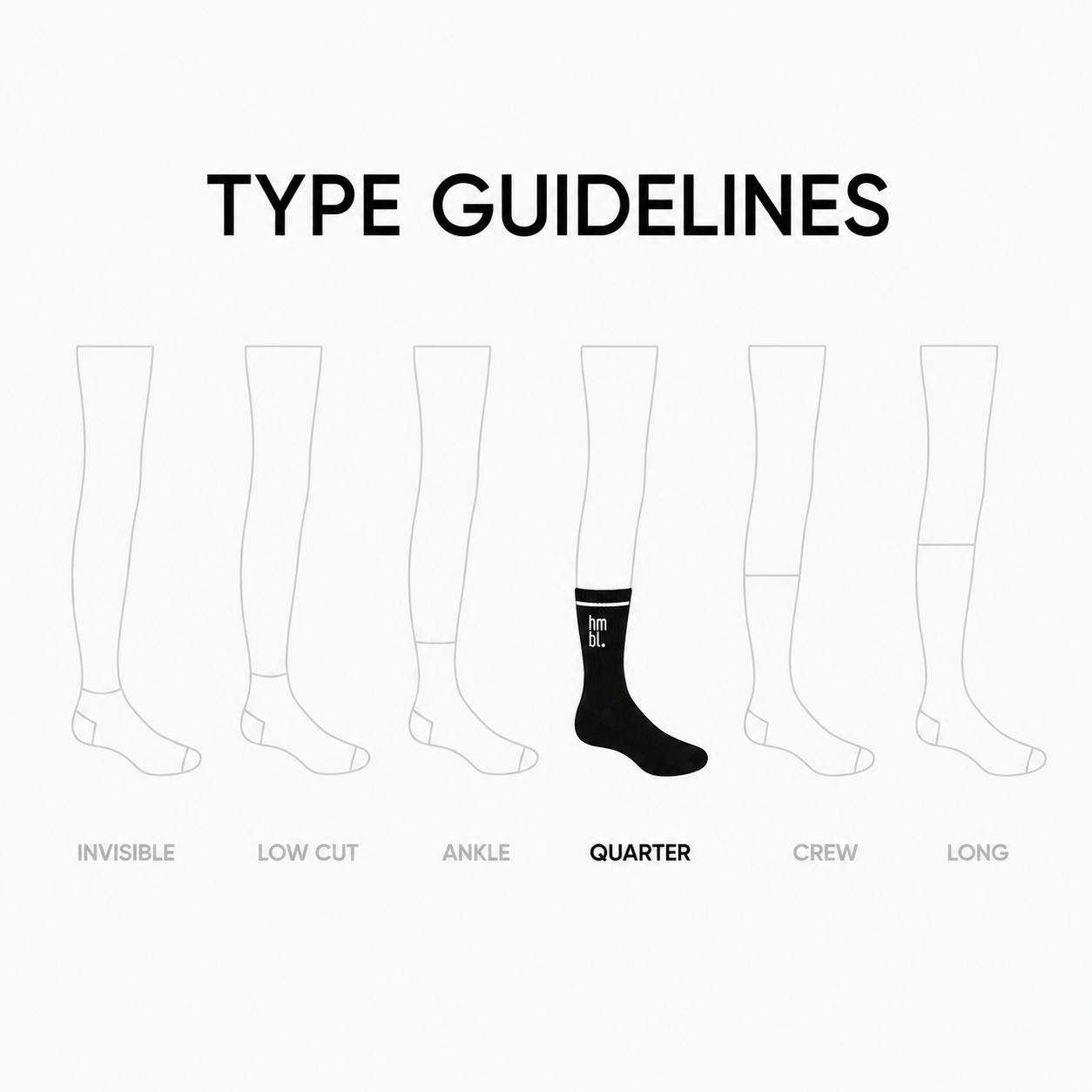 (PACK OF 2) hmbl Unisex Comfort Socks 