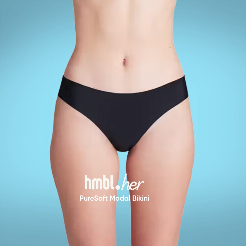 hmbl Woman's Puresoft Modal Bikini 6 PCS, Celana Dalam Wanita (S-XL)