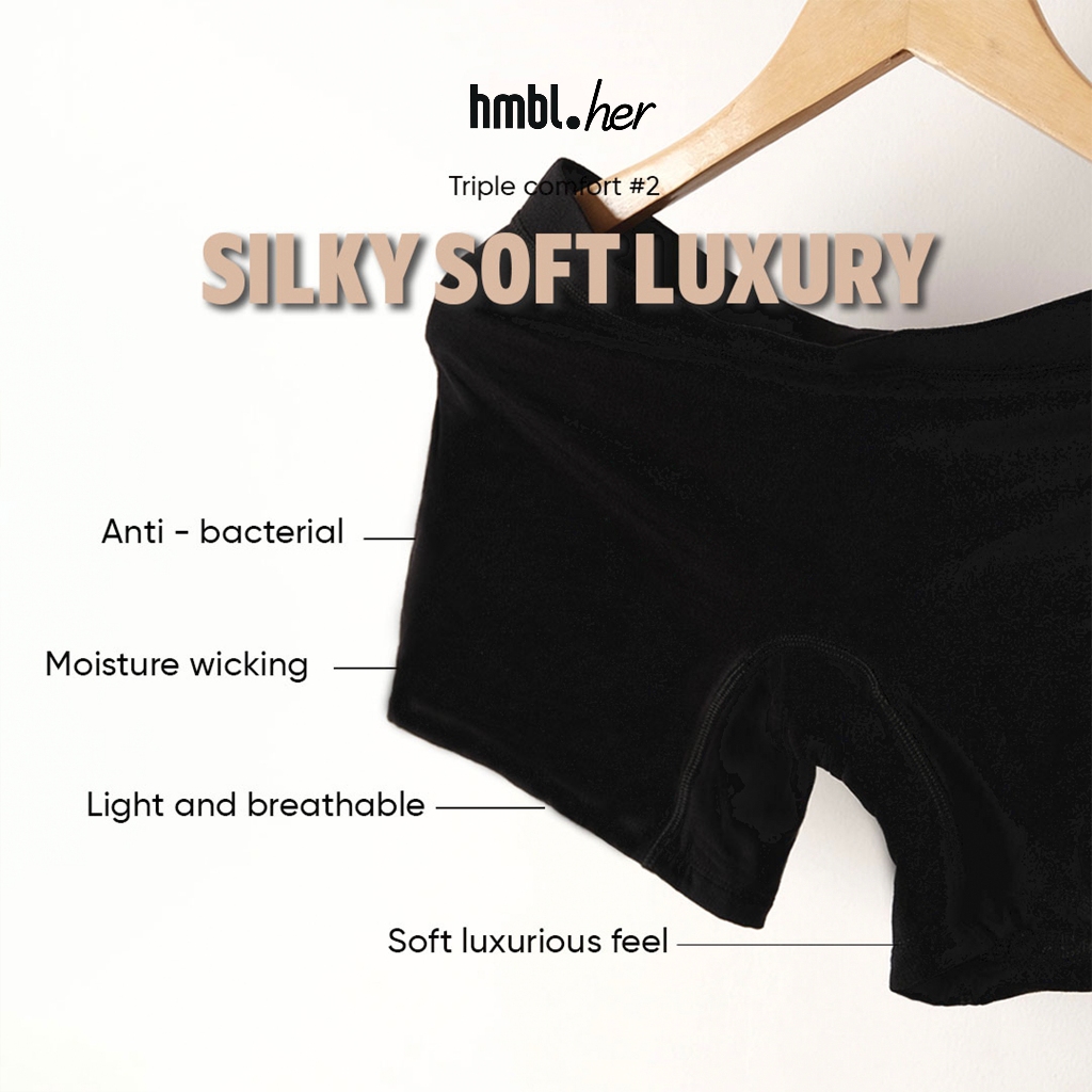 hmbl Woman's Puresoft Modal Boyshort 6 PCS, Celana Dalam Wanita (S-XL)