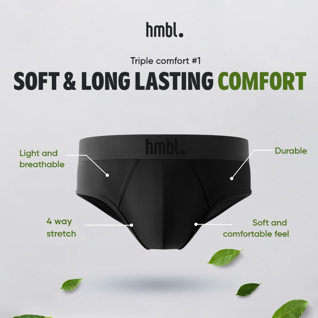 (PACK OF 2) hmbl Men CloudSoft Cotton Brief