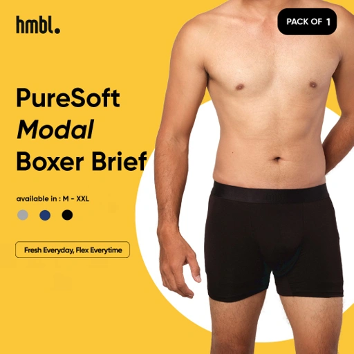 Image of (PACK OF 1) hmbl Men Modal Boxer Brief