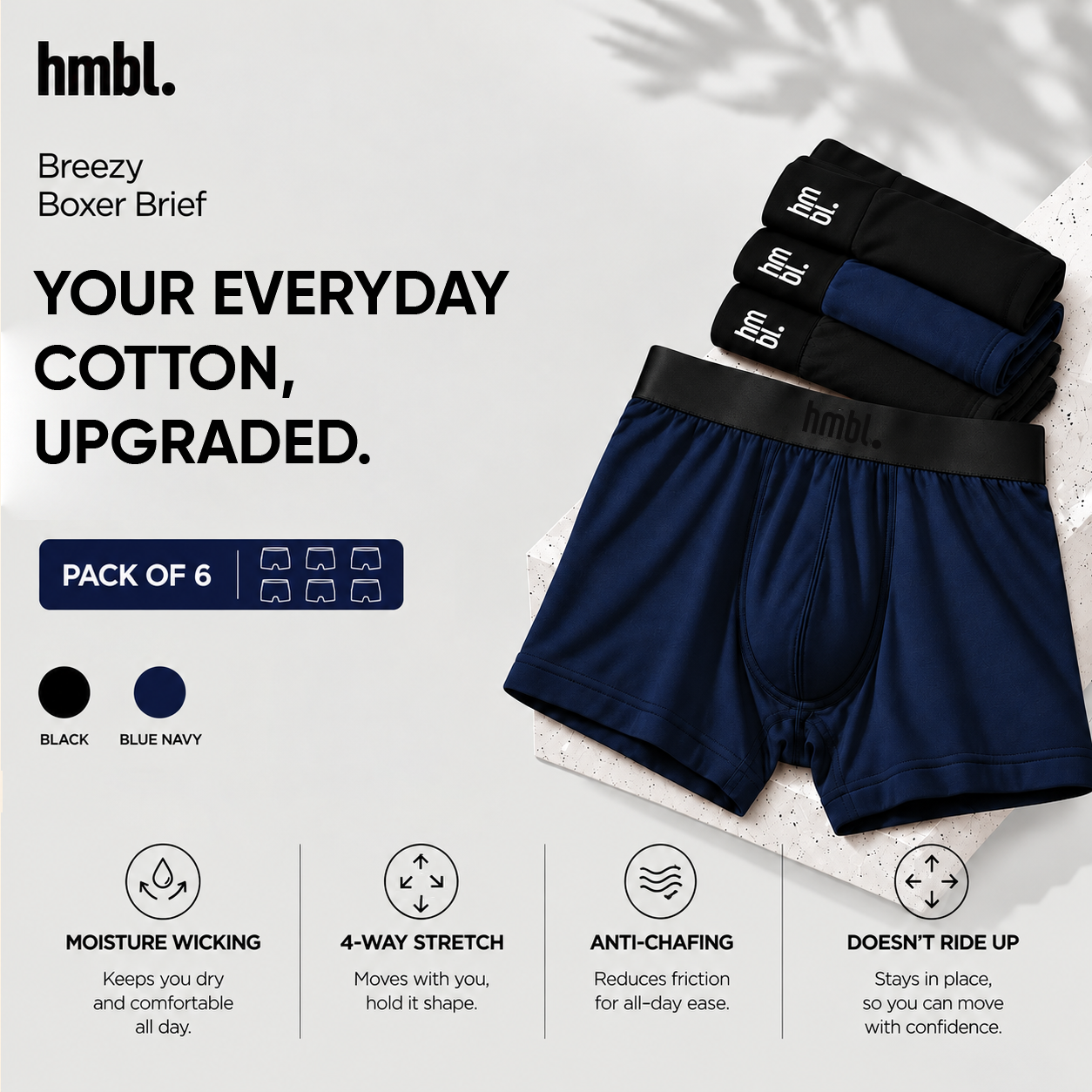 Celana Dalam Pria Puresoft Cotton Boxer Brief (Pack of 6)