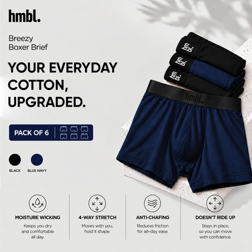 Celana Dalam Pria Puresoft Cotton Boxer Brief (Pack of 6)