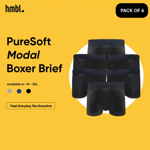 Image of (PACK OF 6) hmbl Men Modal Boxer Brief