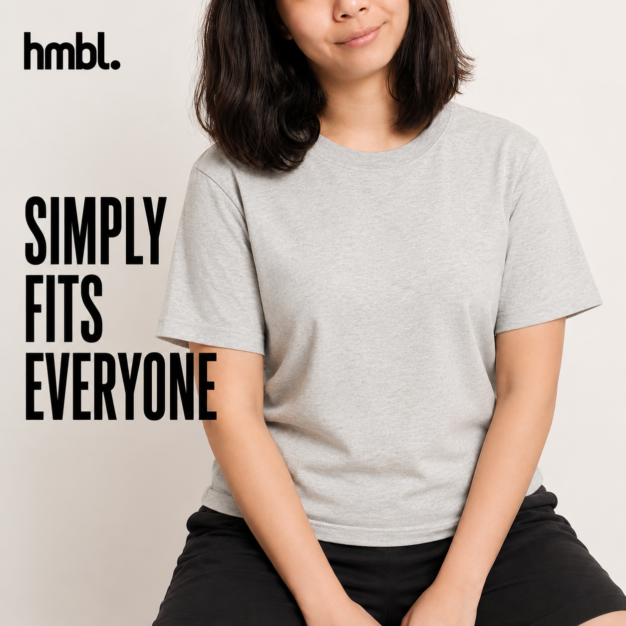 hmbl Breezy Cotton T-shirt 3 PCS, Kaos Unisex Adem, 100% Cotton