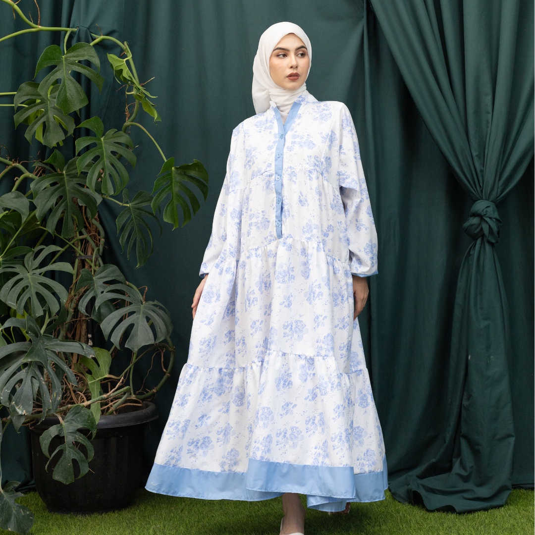 NAFA Daster Dress Bangkok Bahan Rayon Premium Mewah Busui & Hijab Friendly Kancing Casual