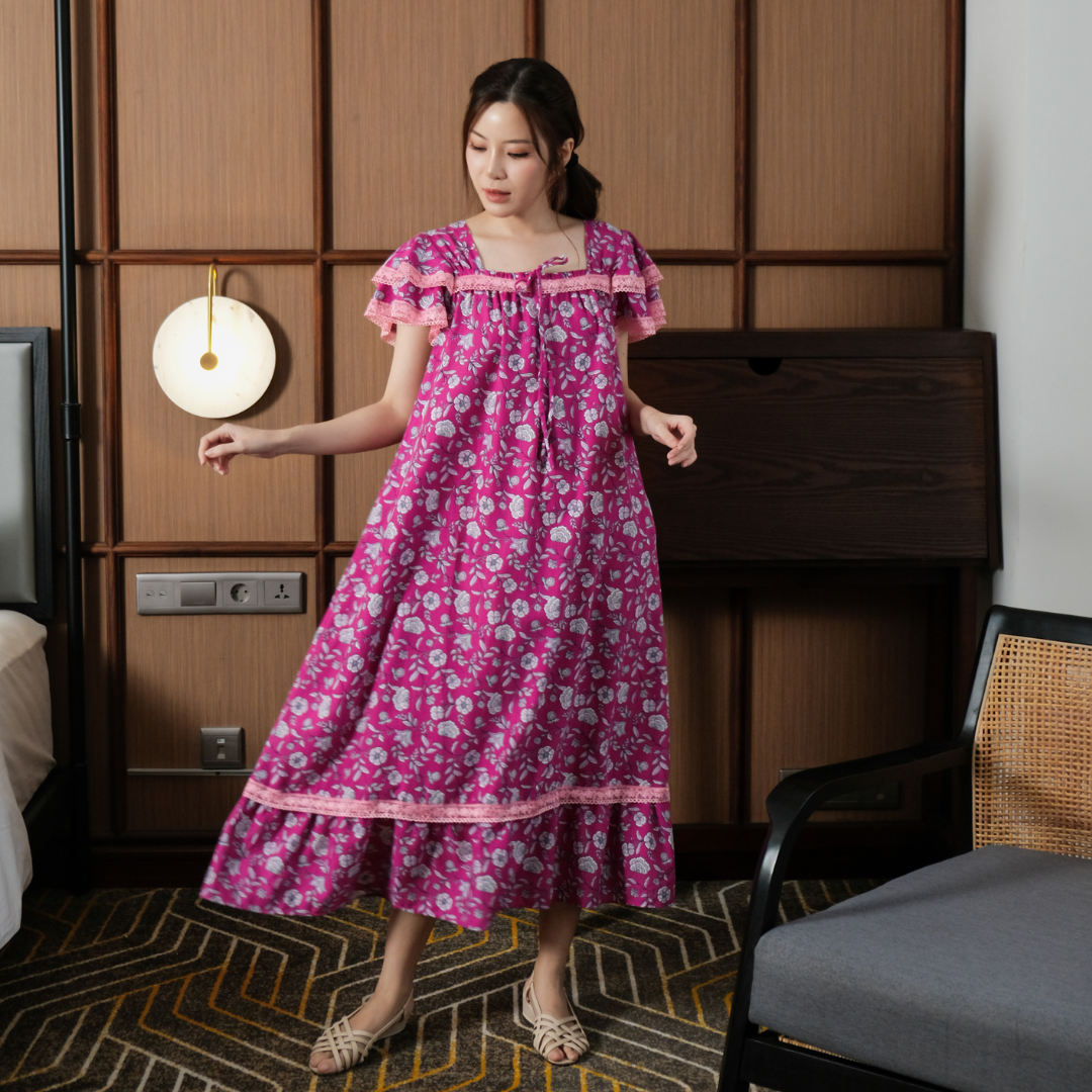 JUWITA LONG Daster Kekinian Terbaru 2025 Korean Style Bahan Rayon Premum Busui Friendly