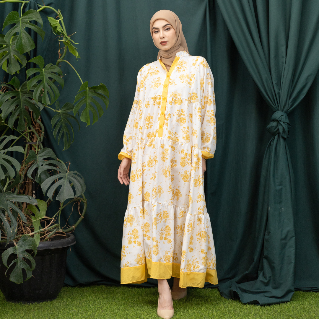 NAFA Daster Dress Bangkok Bahan Rayon Premium Mewah Busui & Hijab Friendly Kancing Casual