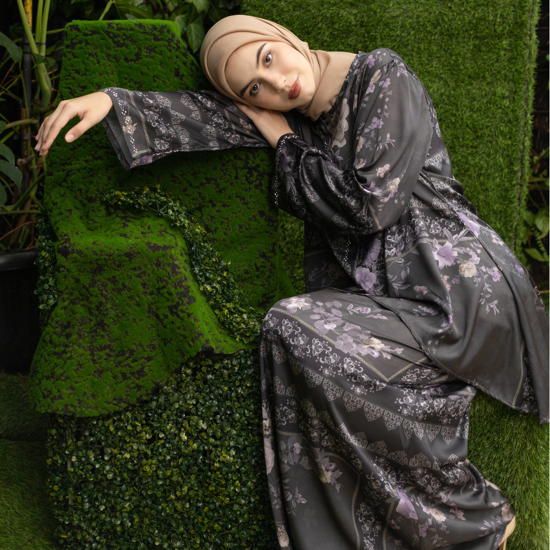 Claranetta KILAU DRESS One Set Wanita Fashion Muslim Kurung Melayu Busui Friendly Bahan Silk Premium Motif Kekinian Nyaman 