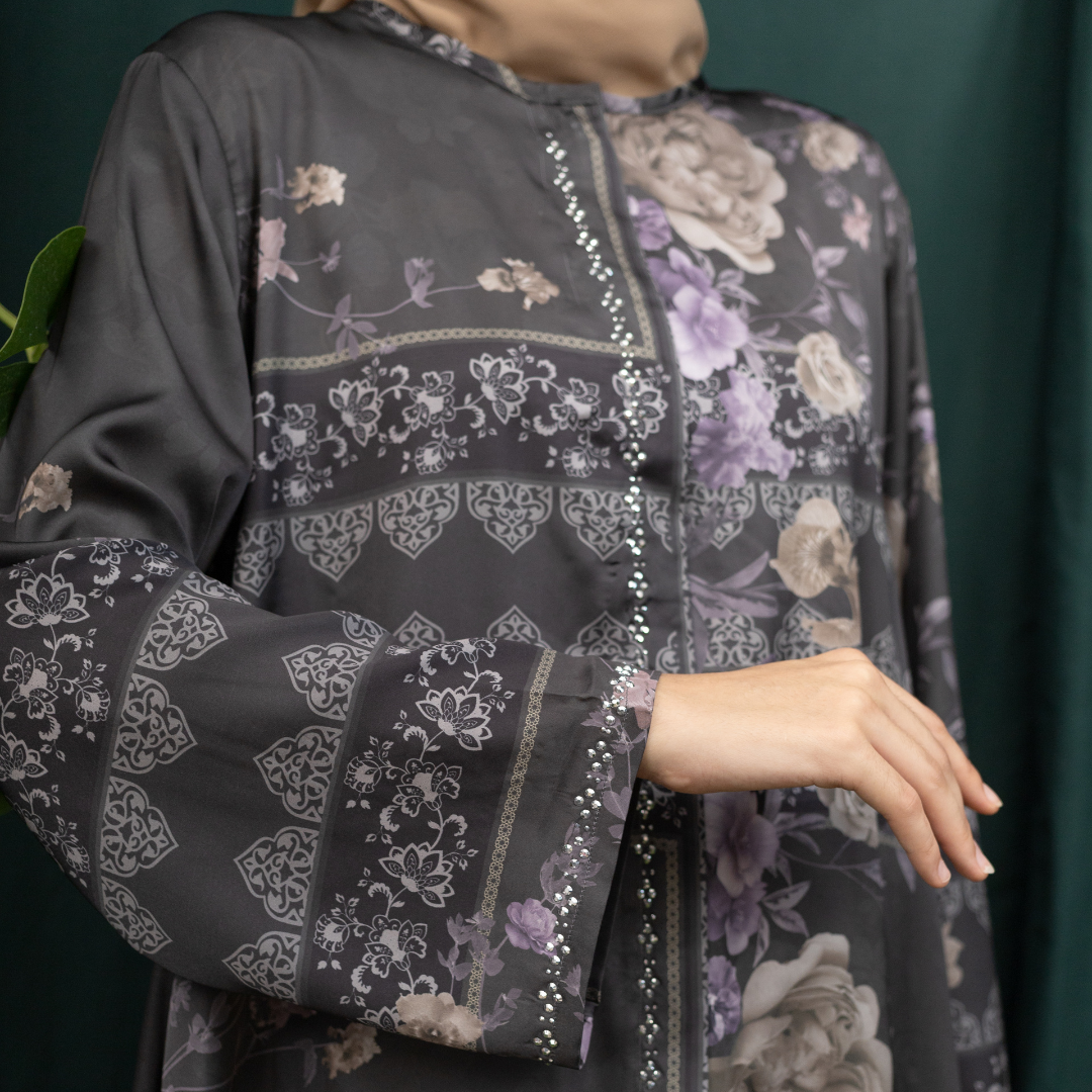 Claranetta KILAU DRESS One Set Wanita Fashion Muslim Kurung Melayu Busui Friendly Bahan Silk Premium Motif Kekinian Nyaman 