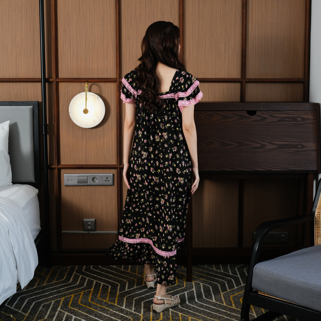 JUWITA LONG Daster Kekinian Terbaru 2025 Korean Style Bahan Rayon Premum Busui Friendly