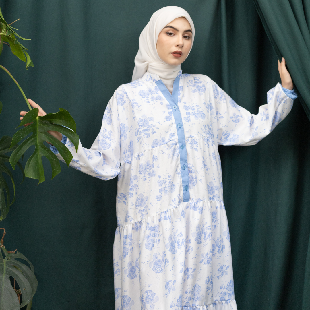 NAFA Daster Dress Bangkok Bahan Rayon Premium Mewah Busui & Hijab Friendly Kancing Casual