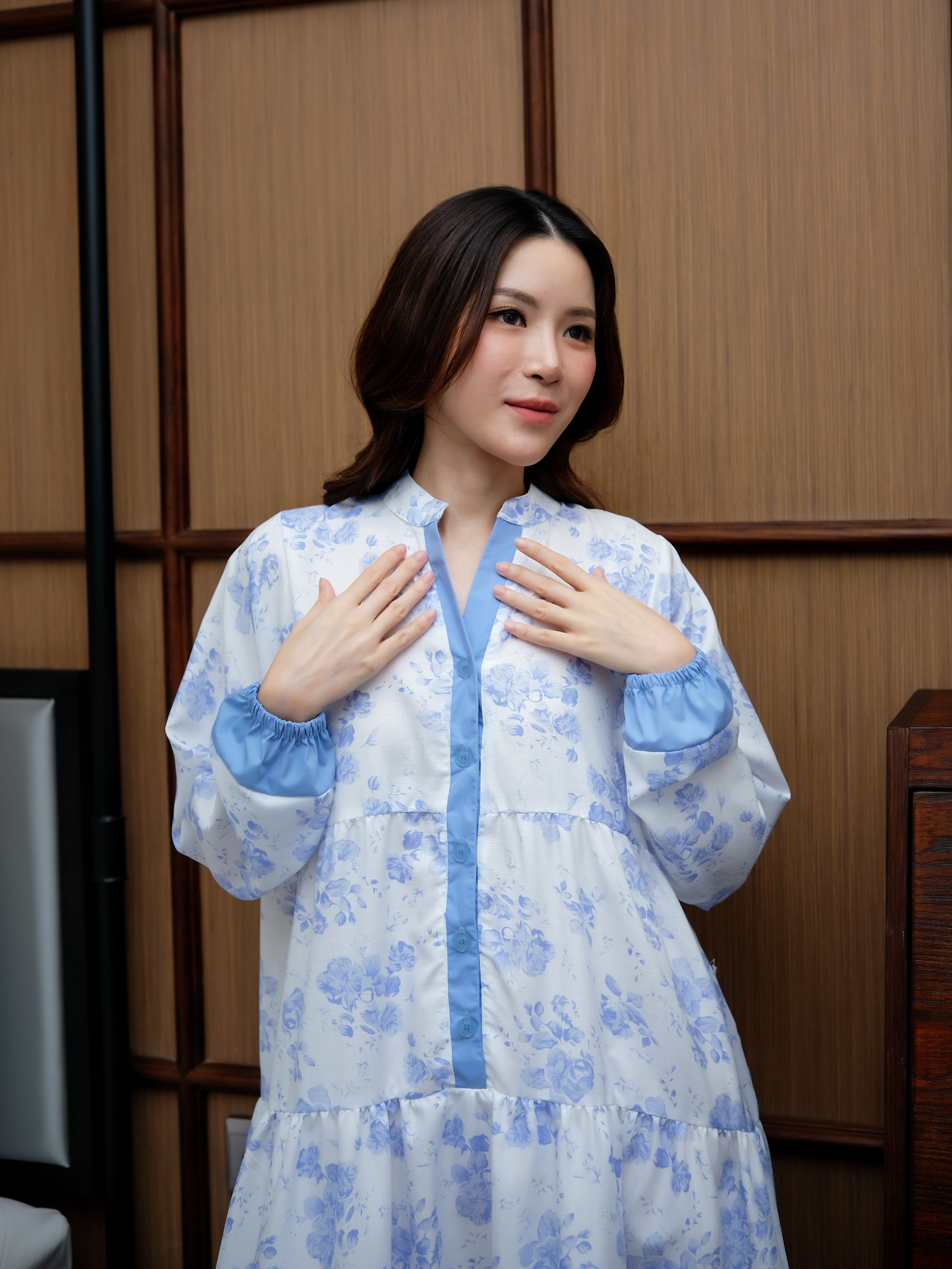 NAFA Daster Dress Bangkok Bahan Rayon Premium Mewah Busui & Hijab Friendly Kancing Casual