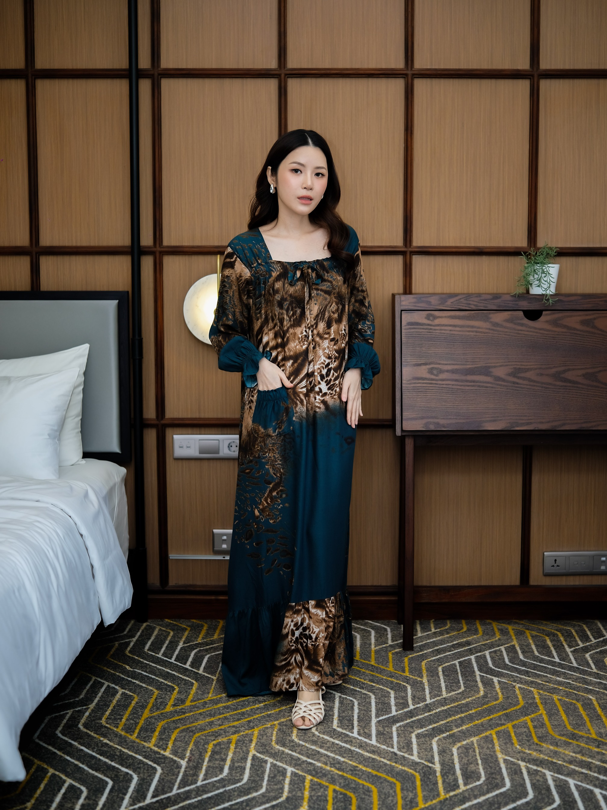 MARGARETHA Daster panjang Rayon Premium Ala Korea Busui Friendly
