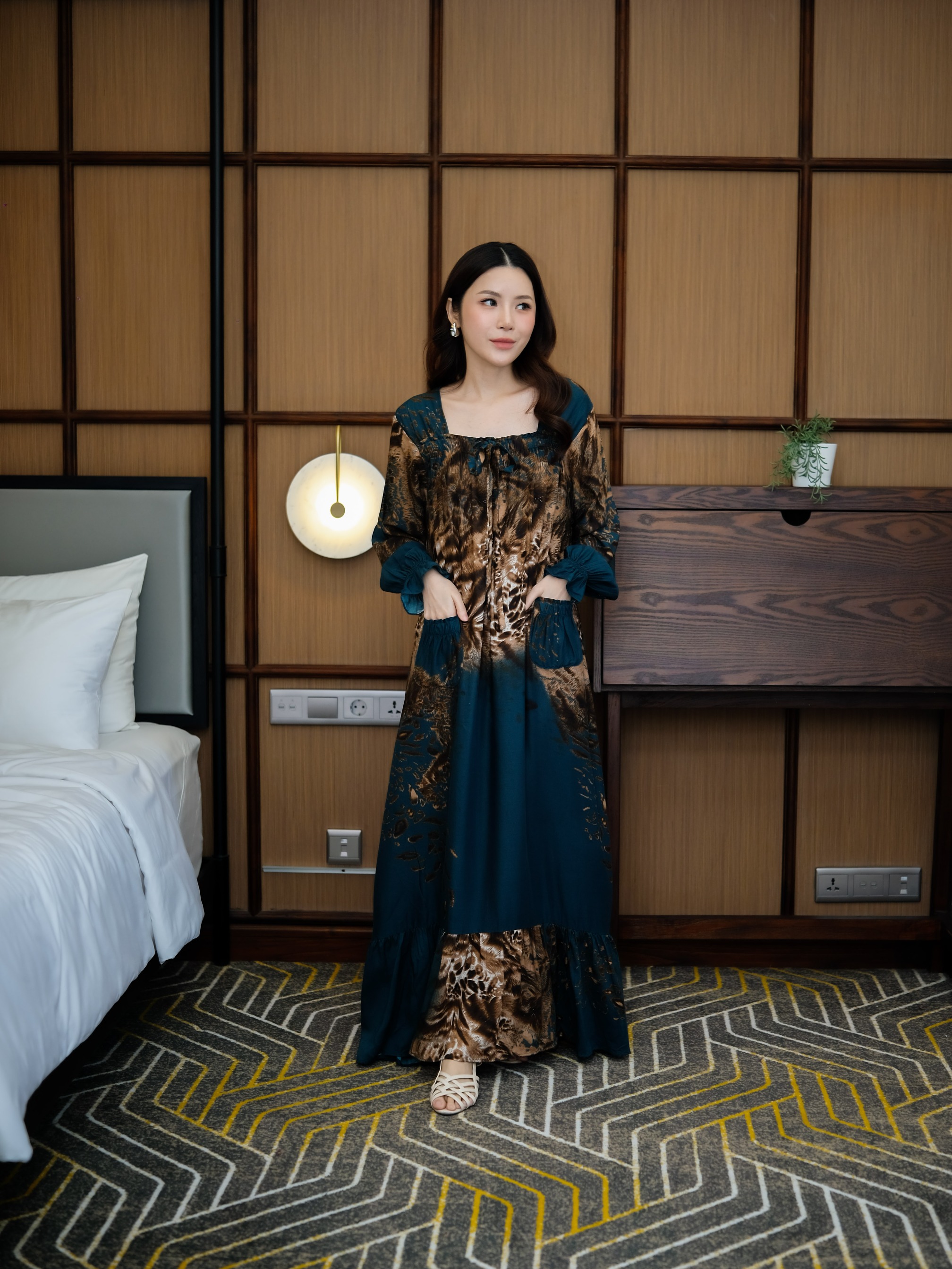 MARGARETHA Daster panjang Rayon Premium Ala Korea Busui Friendly