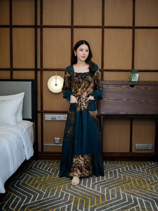 Image of MARGARETHA Daster panjang Rayon Premium Ala Korea Busui Friendly
