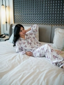 NAOMI Pajamas Wanita Premium Lengan Pendek Busui Friendly Bahan Silk Mewah