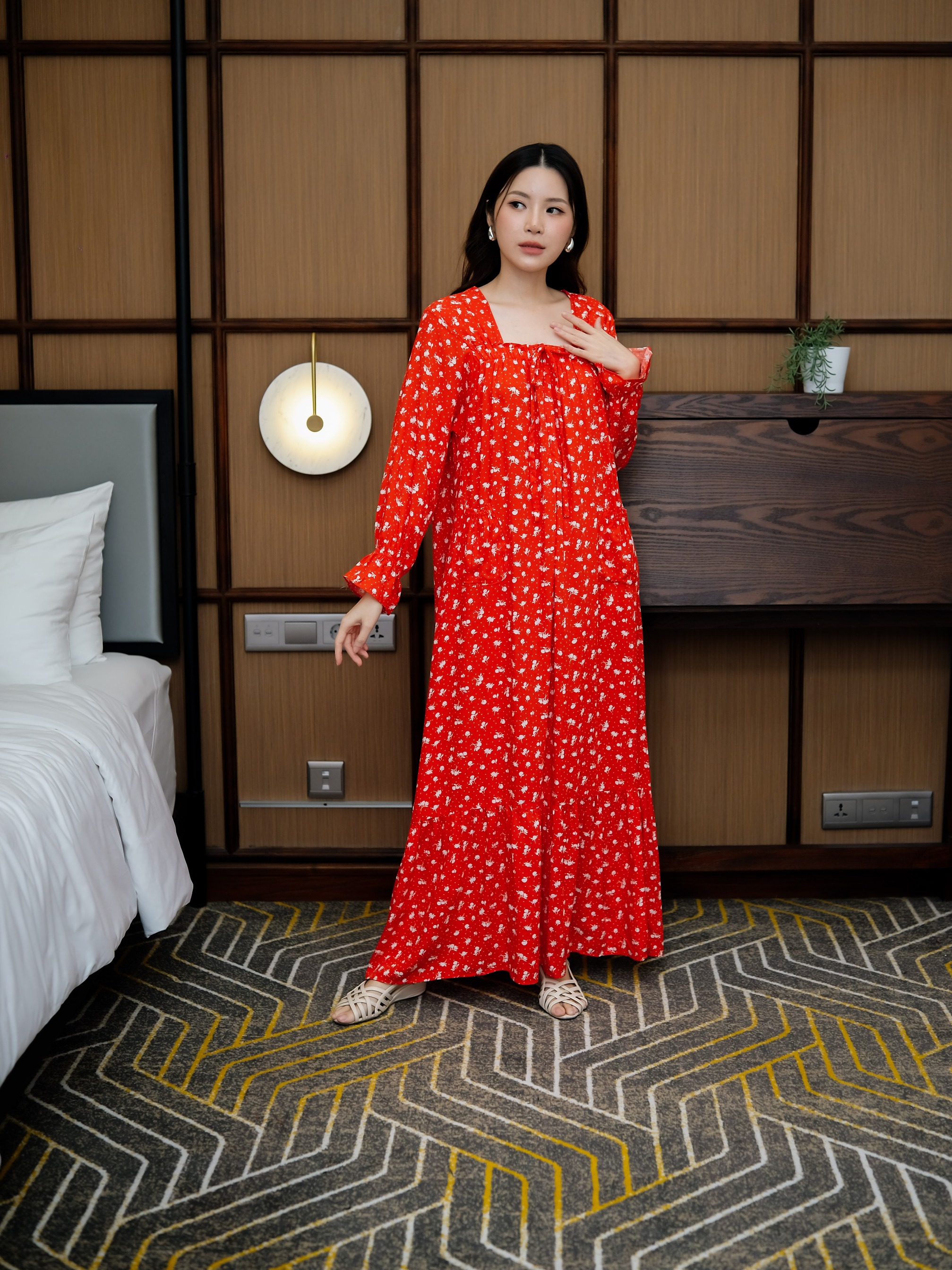 MARGARETHA Daster panjang Rayon Premium Ala Korea Busui Friendly