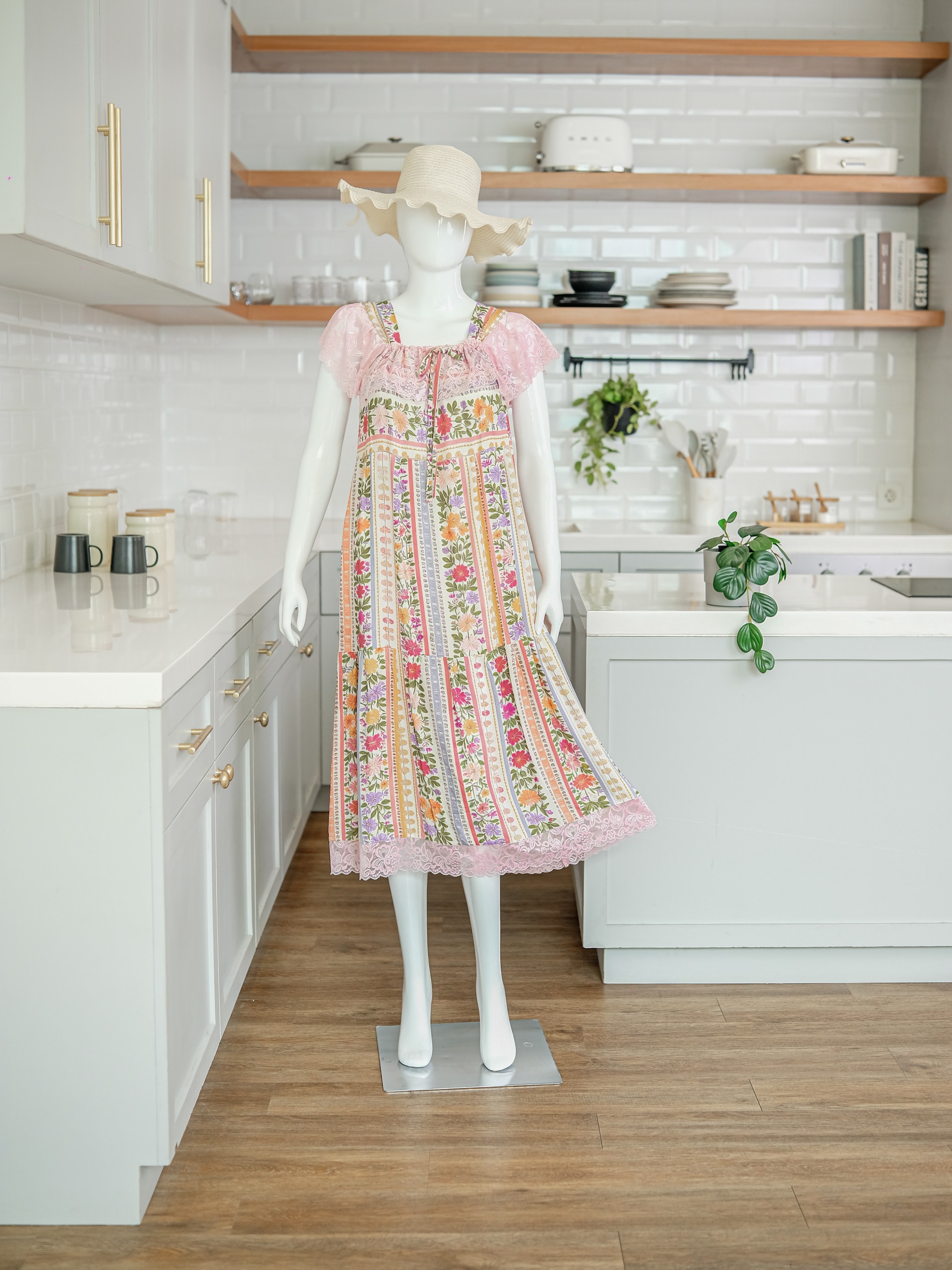 EMILY Sleepwear Long Dress Wanita Ala Korea Bahan Rayon Busui Nyaman
