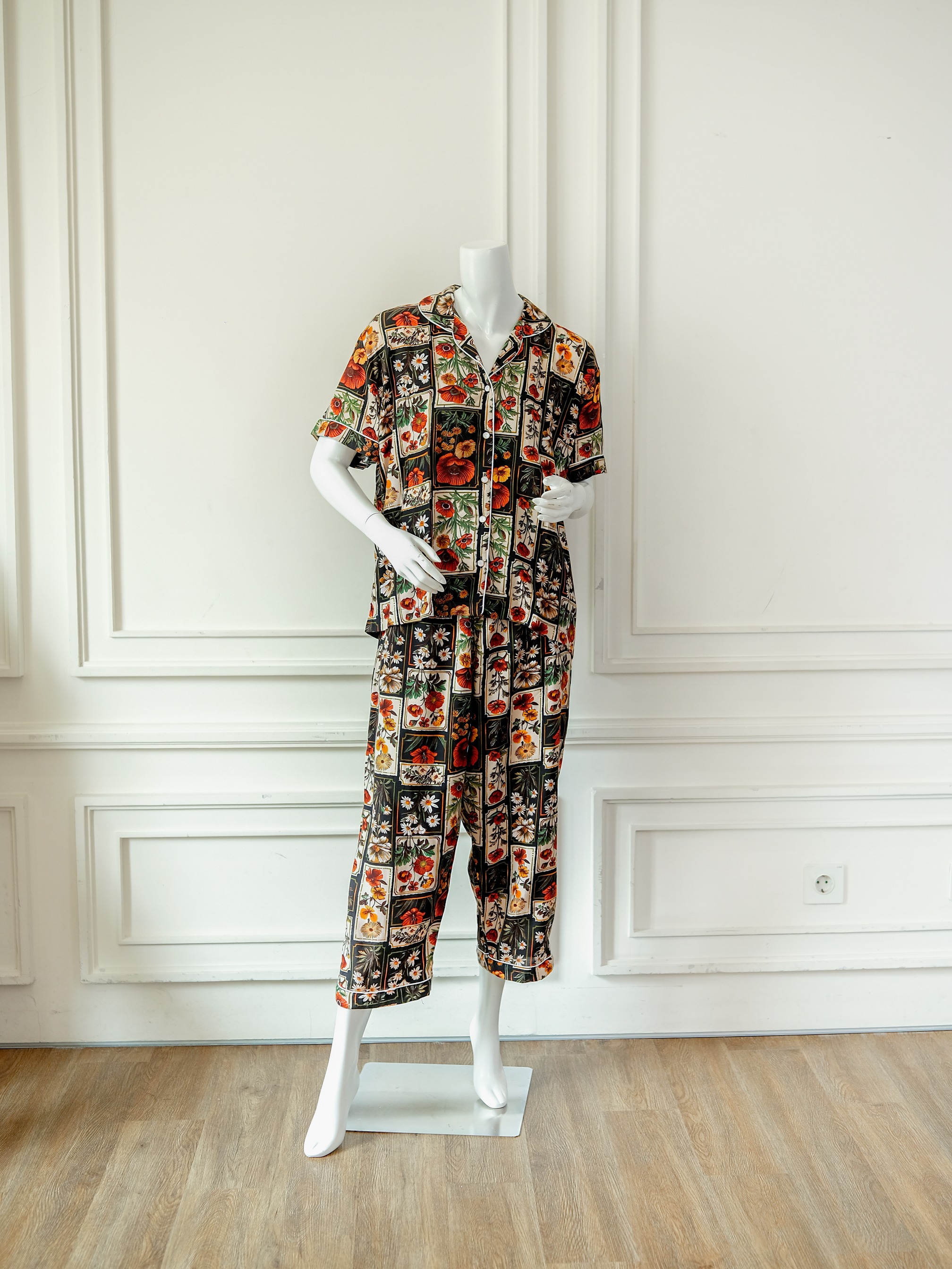 LADYBYDIANA ROSELLE  Set Pajamas 3 in 1 Bahan Rayon Premium Busui Friendly