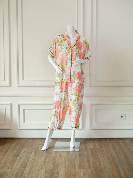 Image of LADYBYDIANA ROSELLE  Set Pajamas 3 in 1 Bahan Rayon Premium Busui Friendly
