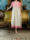 HURREM Homedress Wanita Korean Style Bahan Silk Premium Kombinasi Brokat Non Busui