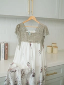 HURREM Homedress Wanita Korean Style Bahan Silk Premium Kombinasi Brokat Non Busui