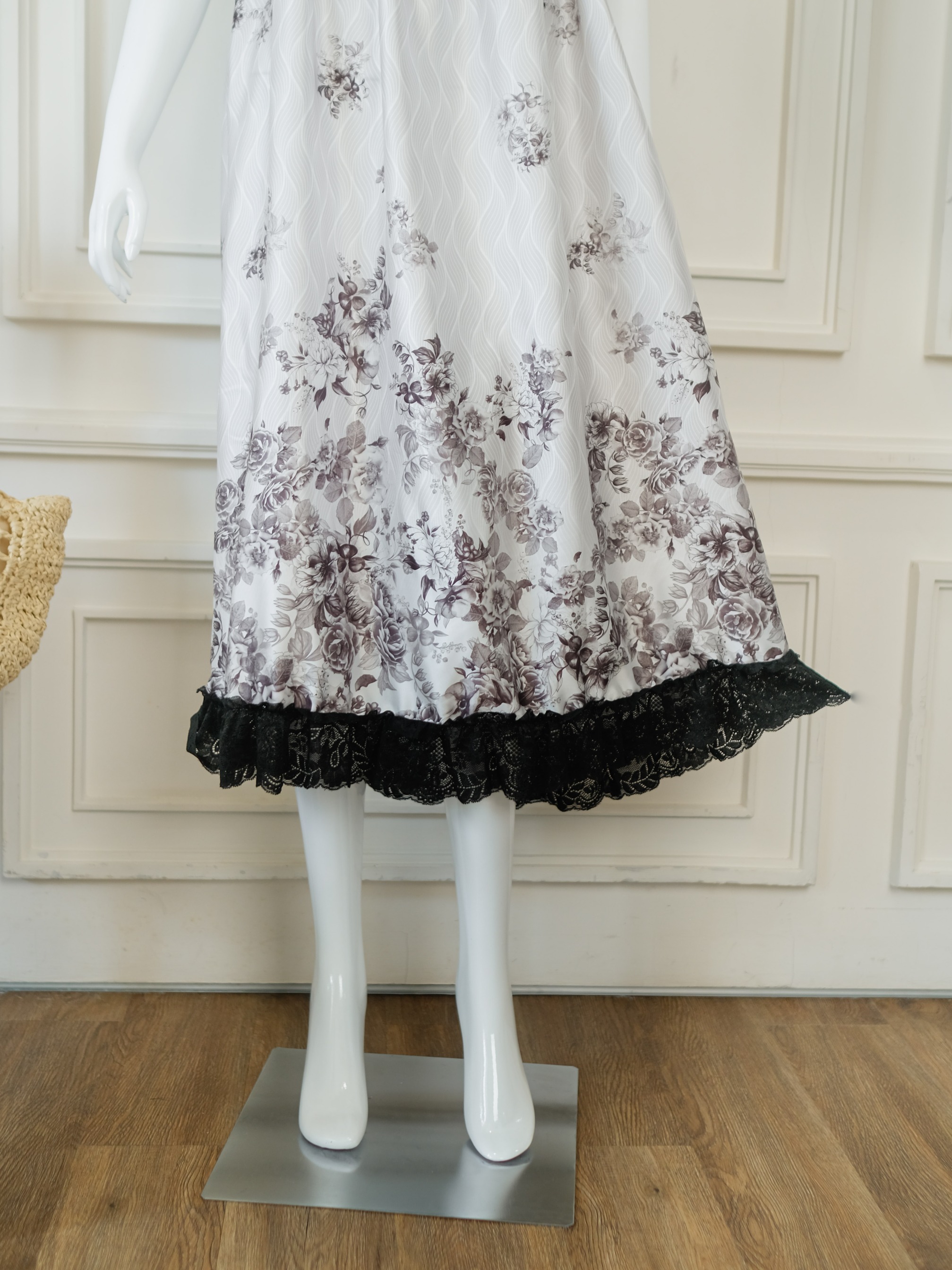 HURREM Homedress Wanita Korean Style Bahan Silk Premium Kombinasi Brokat Non Busui