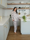 NAOMI Pajamas Wanita Premium Lengan Pendek Busui Friendly Bahan Silk Mewah