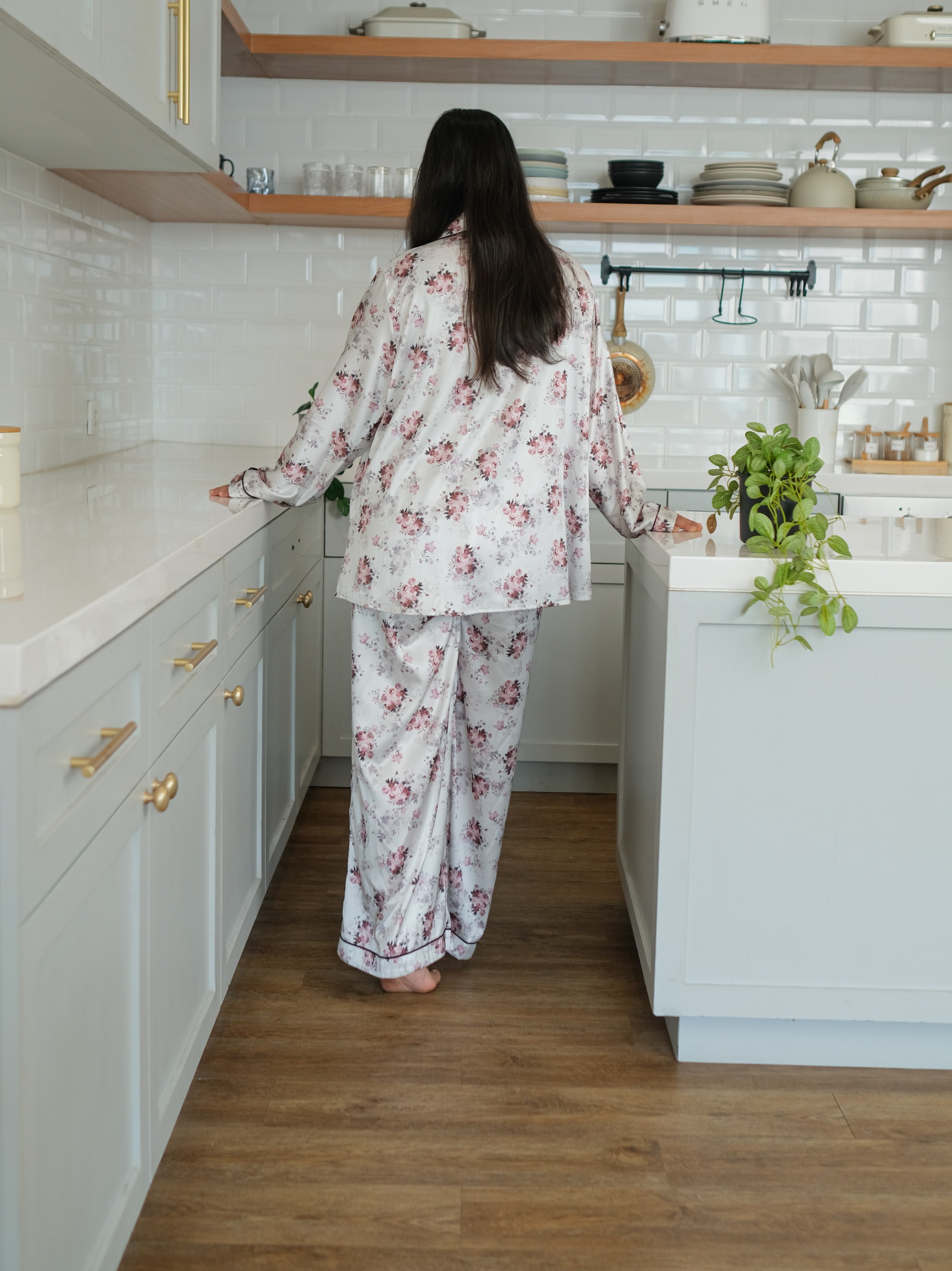 NAOMI Pajamas Wanita Premium Lengan Pendek Busui Friendly Bahan Silk Mewah
