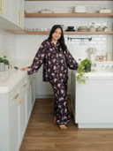 NAOMI Pajamas Wanita Premium Lengan Pendek Busui Friendly Bahan Silk Mewah