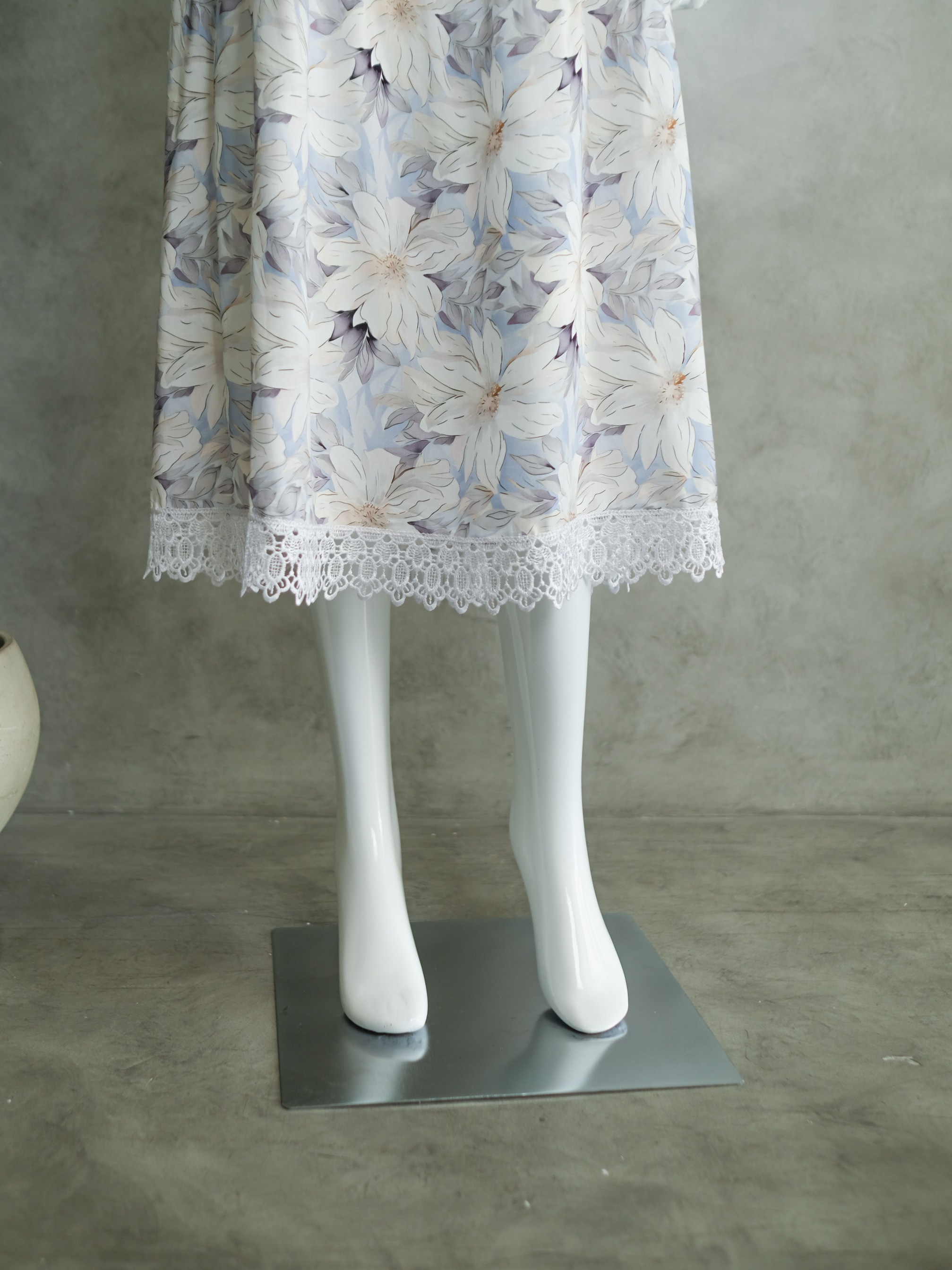 EMILY Sleepwear Long Dress Wanita Ala Korea Bahan Rayon Busui Nyaman