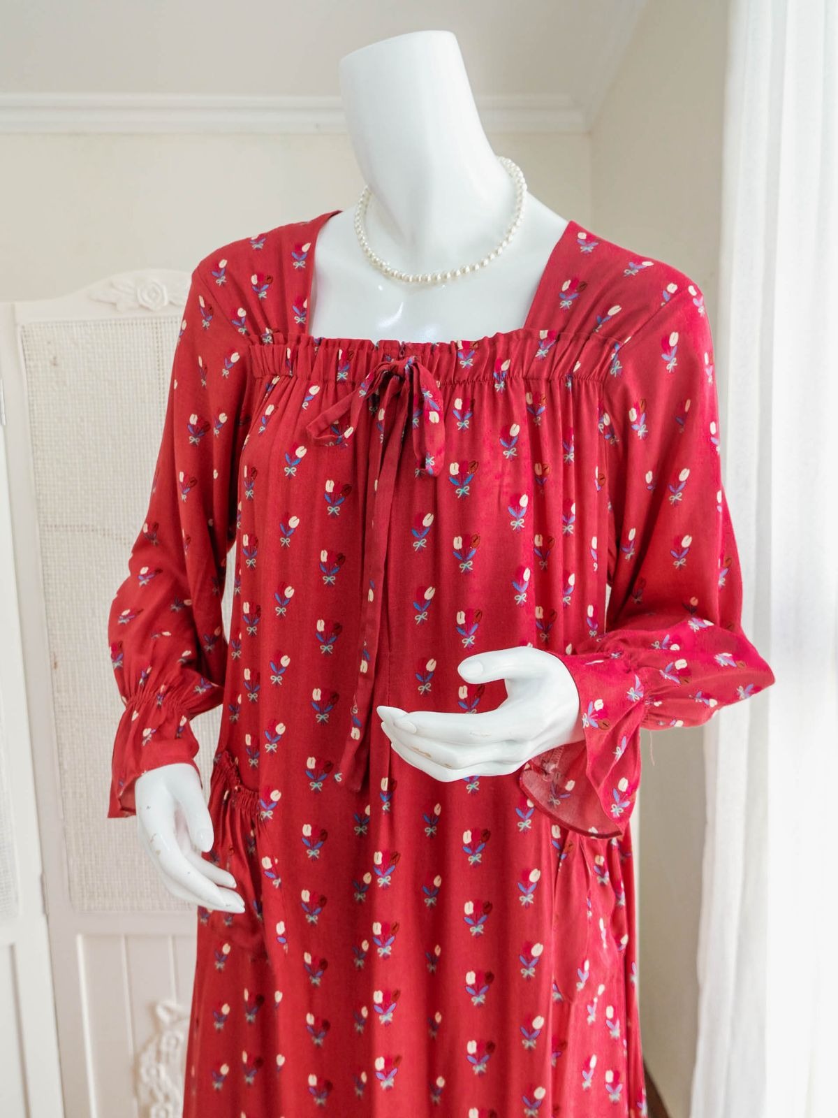 MARGARETHA Daster panjang Rayon Premium Ala Korea Busui Friendly