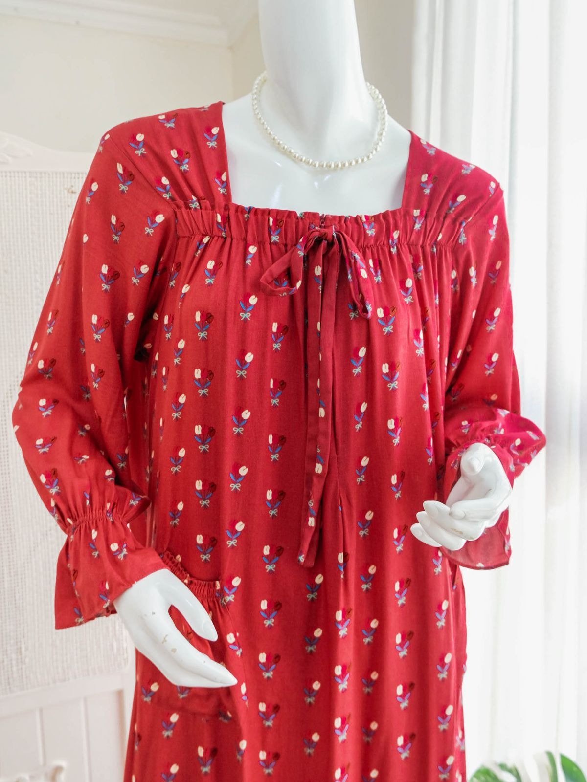 MARGARETHA Daster panjang Rayon Premium Ala Korea Busui Friendly