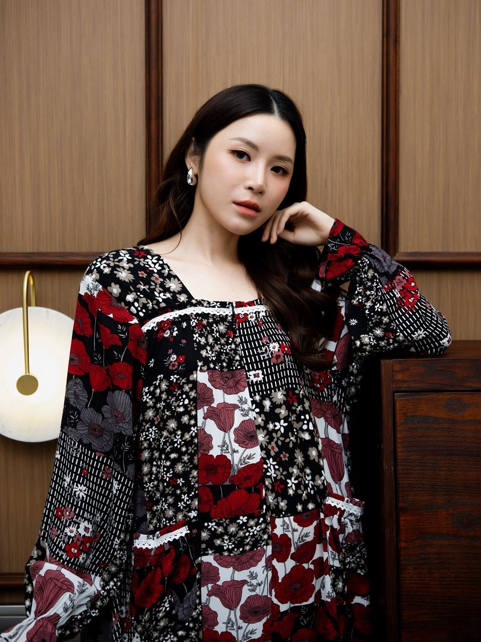 MARGARETHA Daster panjang Rayon Premium Ala Korea Busui Friendly