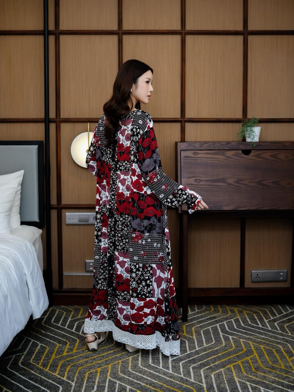 MARGARETHA Daster panjang Rayon Premium Ala Korea Busui Friendly