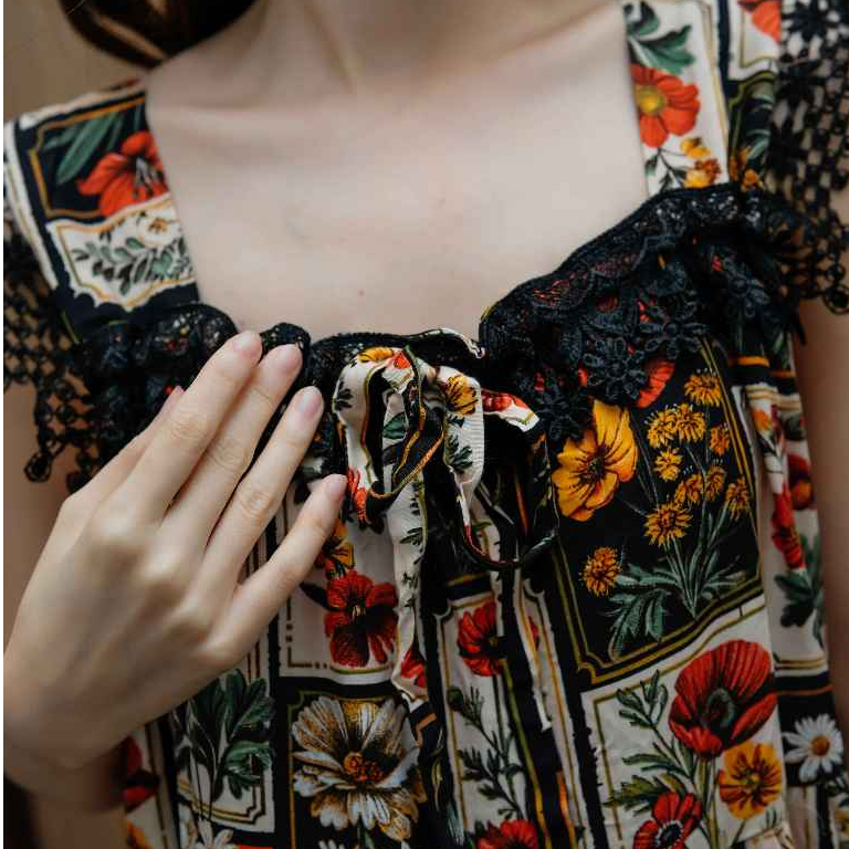 EMILY Sleepwear Long Dress Wanita Ala Korea Bahan Rayon Busui Nyaman