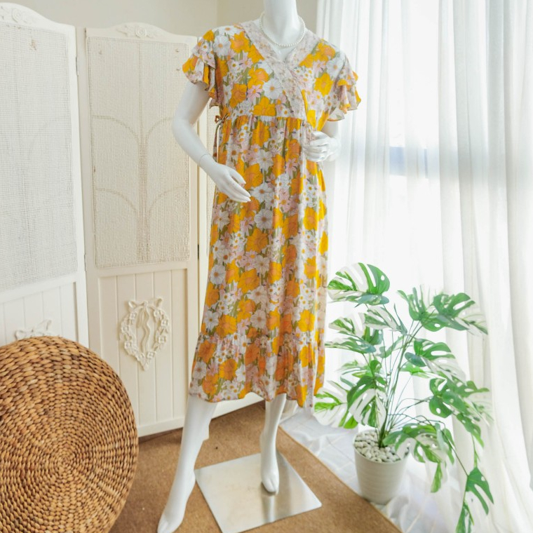 DEWI HOMEWEAR Wanita Ala Korea Bahan Rayon Premium Busui Friendly