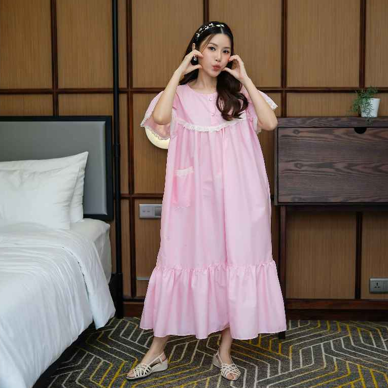 ELISHA HOMEDRESS Wanita Bahan Katun Premium Busui Friendly