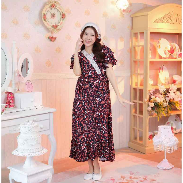DEWI HOMEWEAR Wanita Ala Korea Bahan Rayon Premium Busui Friendly