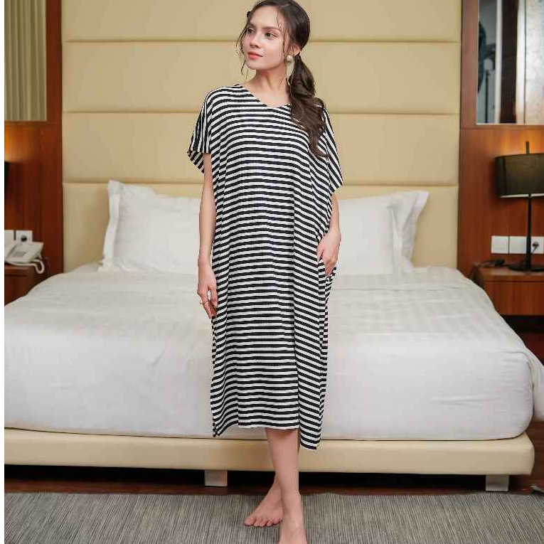 BRIANNA Homedress Premium Kekinian Korean Style Bahan Knit Mewah Non Busui