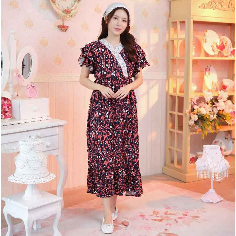 DEWI HOMEWEAR Wanita Ala Korea Bahan Rayon Premium Busui Friendly