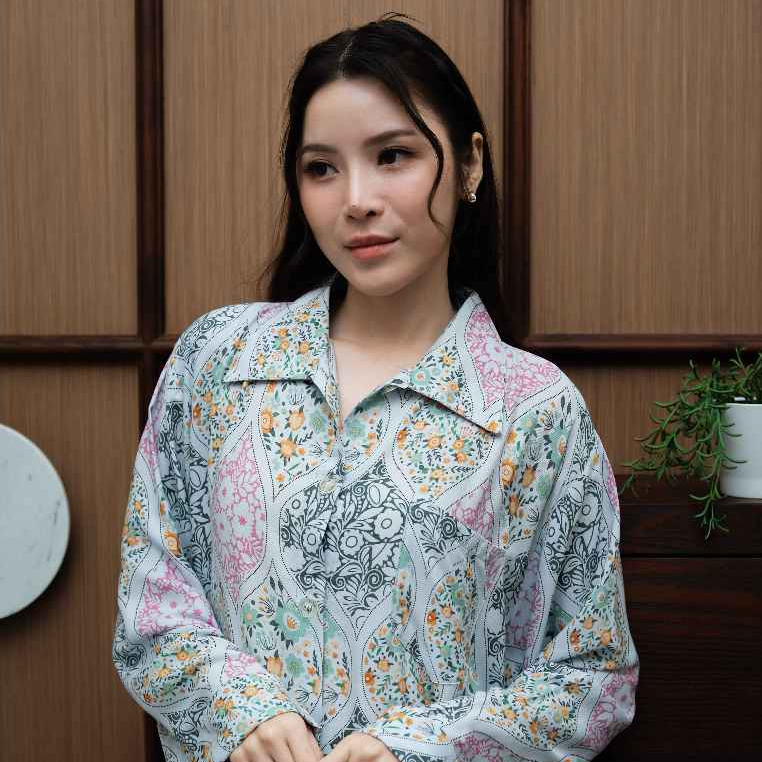 NOLA Daster Premium Tebal Ori Bahan Katun Poplin Mewah Busui & Hijab Friendly Kancing Casual